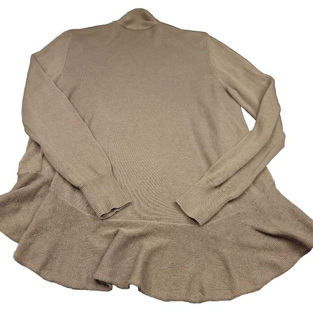 Repeat Womens L - 42 - Sweater Easy Knit Open Front Tan Cardigan Size 42 US L - Picture 7 of 7